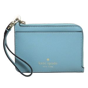 Kate Spade Card Holder with Keyring and Wrist Strap in Smoky Blue
